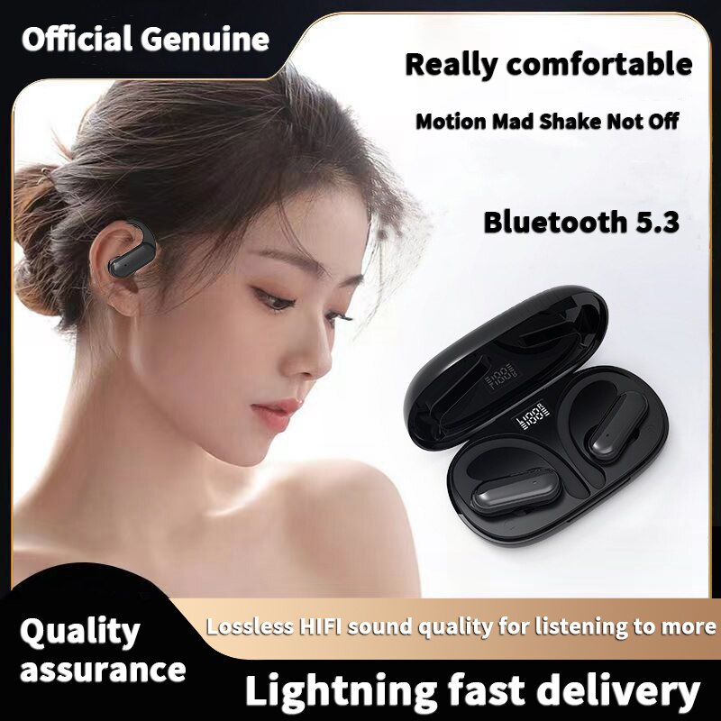 New 5.3 Wireless Bluetooth Headset Ear Hanging Sports Fitness Outdoor Cycling Ultra-long Battery Life Mobile Phone Universal